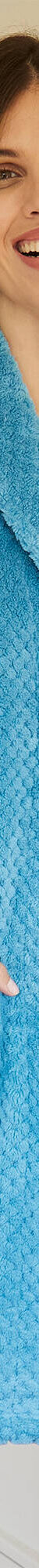 Robe de chambre maille polaire col châle - Longueur 95 cm (turquoise) Robe de chambre maille polaire col châle - Longueur 95 cm (turquoise)